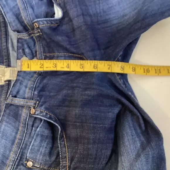 Arden b jean’s women 10 blue flare Y2K low rise back button pockets - Picture 4 of 11